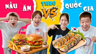 Thử Thách Nấu Ăn Theo Quốc Gia - Mỹ Vs Hàn Quốc | Min Min TV Minh Khoa