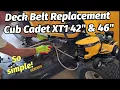 Cub Cadet XT1 Euduro deck belt replacement 46 42