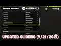 Updated Madden 22 Sliders 2022