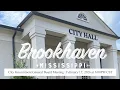 Regular Board Meeting February 17 2026 City of Brookhaven MS