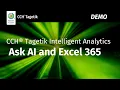 Bring the power of Ask AI into Excel 365 Intelligent Analytics Excel 365 add-in demo