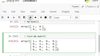 Numpy Array - Identity Matrix