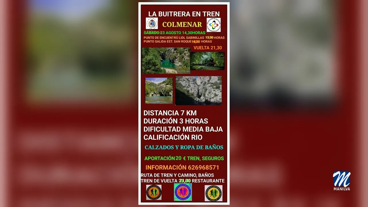 Visita y ruta a Colmenar en Tren