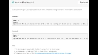 May LeetCoding Challenge day 4 - Number Complement