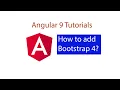 Angular 9 Tutorials How to add bootstrap 4