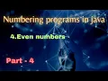 Java Numbering Programs Even Numbers Java interview programs Java Telugu