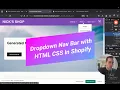 Dropdown Nav Bar with HTML CSS in Shopify