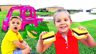 Download Diana and Roma - Amazing Camping adventure with Barbie car MP3