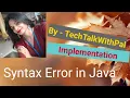 Syntax errors in Java