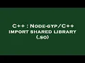 C Node- import shared library so
