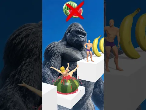 Squeezy Girl vs Fruits & Rocket Fun Reverse Jumping Gameplay #shorts #squeeze #usa