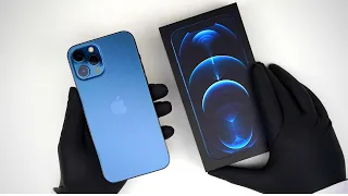 Apple iPhone 12 Pro Max Pacific Blue Unboxing Gameplay - ASMR