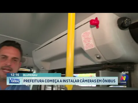 Prefeitura de Blumenau começa a instalar câmeras em ônibus