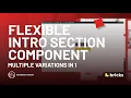 Build this flexible intro section component in Bricksbuilder Free download