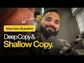 Deep Copy Shallow Copy Interview Question JavaScript