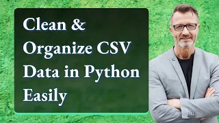 Clean Organize CSV Data in Python Easily