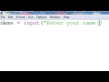 Getting input via the keyboard in Python 3