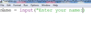 Getting input via the keyboard in Python 3
