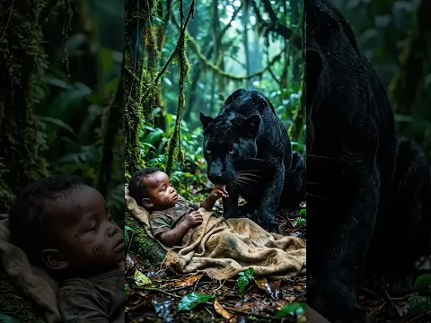 Animal Transformation | Growing Up Wild: Baby Boy And His Panther #animals #wildlife #shorts