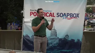Full Zach Lahn speech at Iowa State Fair Political Soapbox ahead of Iowa governor election