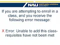 Requisite Errors - NAU Academic Advising