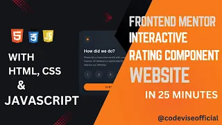 Frontend Mentor Interactive Rating Component Tutorial Step-by-Step Guide