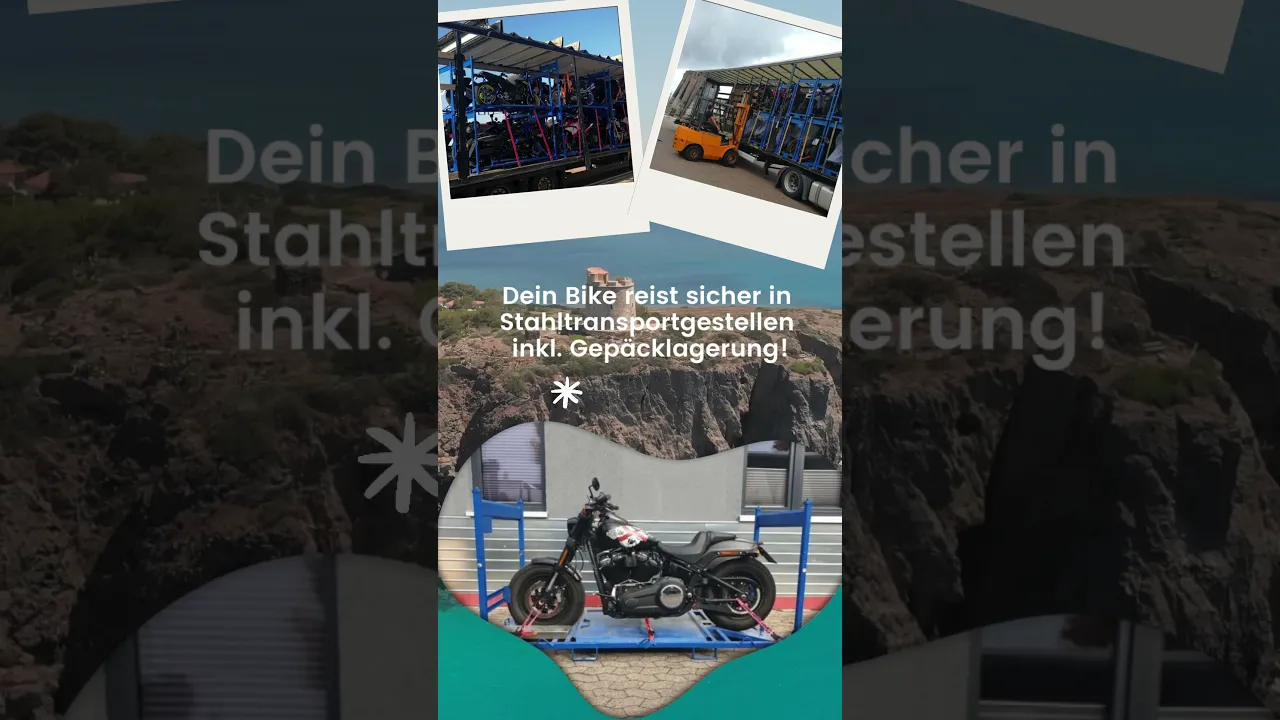Einfacher Motorradtransport nach Sardinien mit Biker Tours