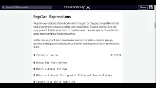 Lesson 1 Regular Expressions Using the Test Method
