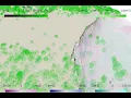 Lagrangian Simulation of biofouled algae accumulation - high particle density