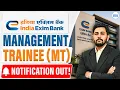 Indian Exim Bank Notification 2026 Exim Bank Management Trainee MT Complete Details