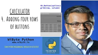4 Calculator Adding rows of buttons using the geometry grid manager