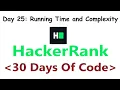 HackerRank 30 Days of Code c Day 25 Running Time and Complexity 2020
