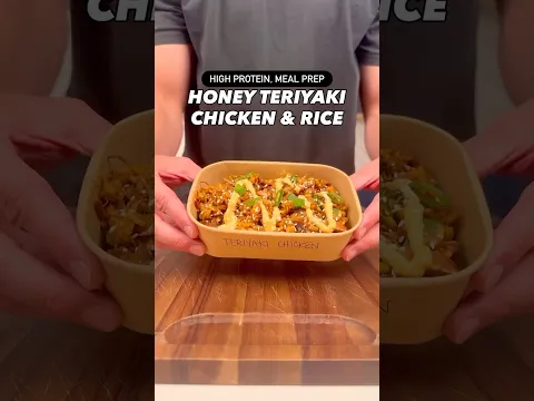 Macro-Friendly, High Protein Honey Teriyaki Chicken & Rice Bowls #shorts