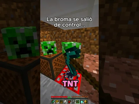 La BROMA se SALIÓ de CONTROL en Minecraft #minecraft #shorts
