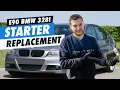 DIY E90 BMW 328i Starter Replacement FASTEST WAY