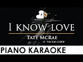 Download Lagu Tate McRae - I know love ft. The Kid LAROI - Piano Karaoke Instrumental Cover with Lyrics