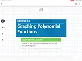 Graphing Polynomial Functions Lesson 3-1