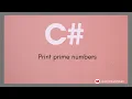 Print the prime numbers C Programs C console application C interview Questions and Answers
