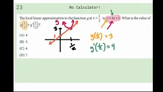Linear Approximation example problem - AP Calculus AB
