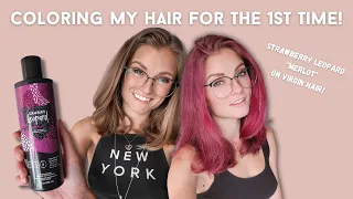 Coloring my hair for the first time Strawberry Leopard Merlot semi-permanent hair color