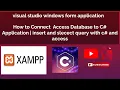 13 2 How to Connect Access Database to C Application insert and slecect query with c and access