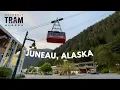 Juneau Alaska Goldbelt Tram Tour Going up during sunset Cruise Port of Call