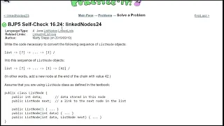 Java Practice-It 16 24 linkedNodes24 ListNodes LinkedLists