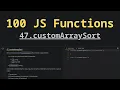 47 customArraySort Solving 100 JS Functions