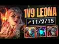 Lagu Het MEEST 1v9 LEONA SPEL dat je OOIT zult zien!!