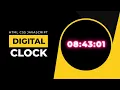 Working Digital Clock using HTML CSS Vanilla JavaScript JavaScript Clock