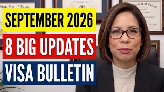 2026 Visa Bulletin 8 BIG Updates for Green Card Applicants in September US Immigration Update
