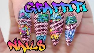 HOW TO Graffiti Acrylic Nails Tutorial