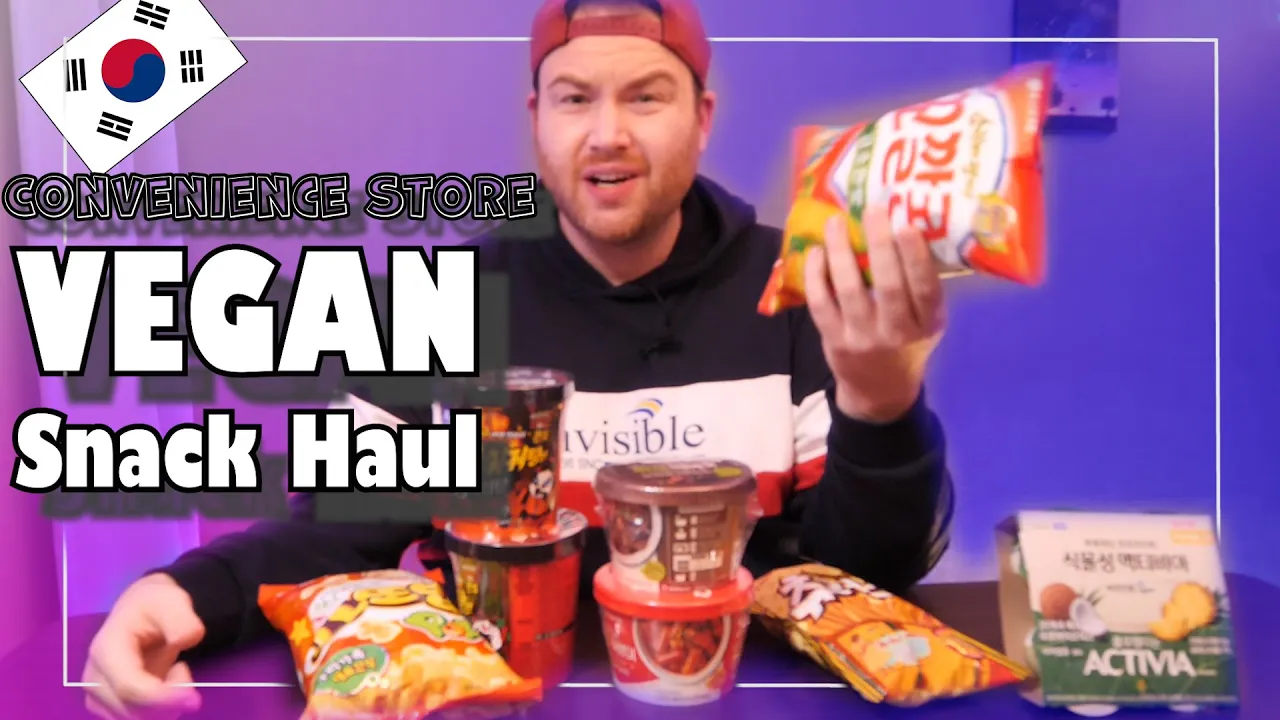 KOREAN Convenience Store VEGAN Snack Haul! (Korean Vegan Snack Review)