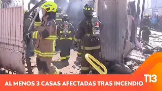 Al menos 3 casas afectadas tras incendio